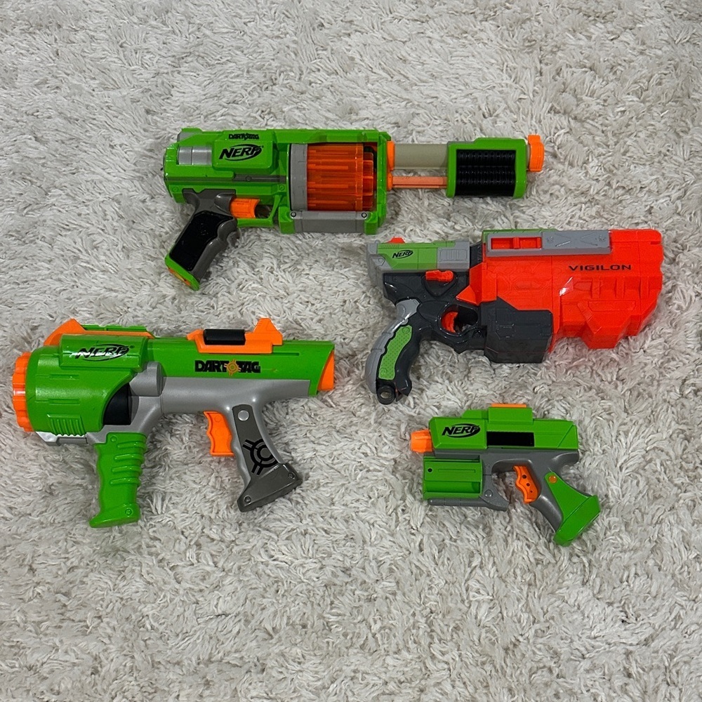 Nerf Blaster Lot; Dart Tag & Vigilon